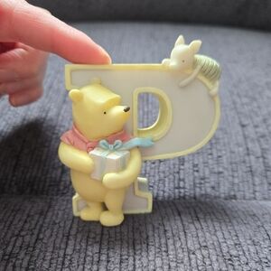 Classic Winnie the Pooh Disney Michel Alphabet Letter P Shelf Wall Hanging Decor